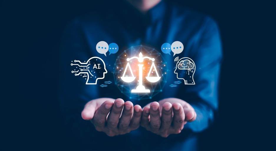 AI ethics or AI Law concept. Developing AI codes of ethics.